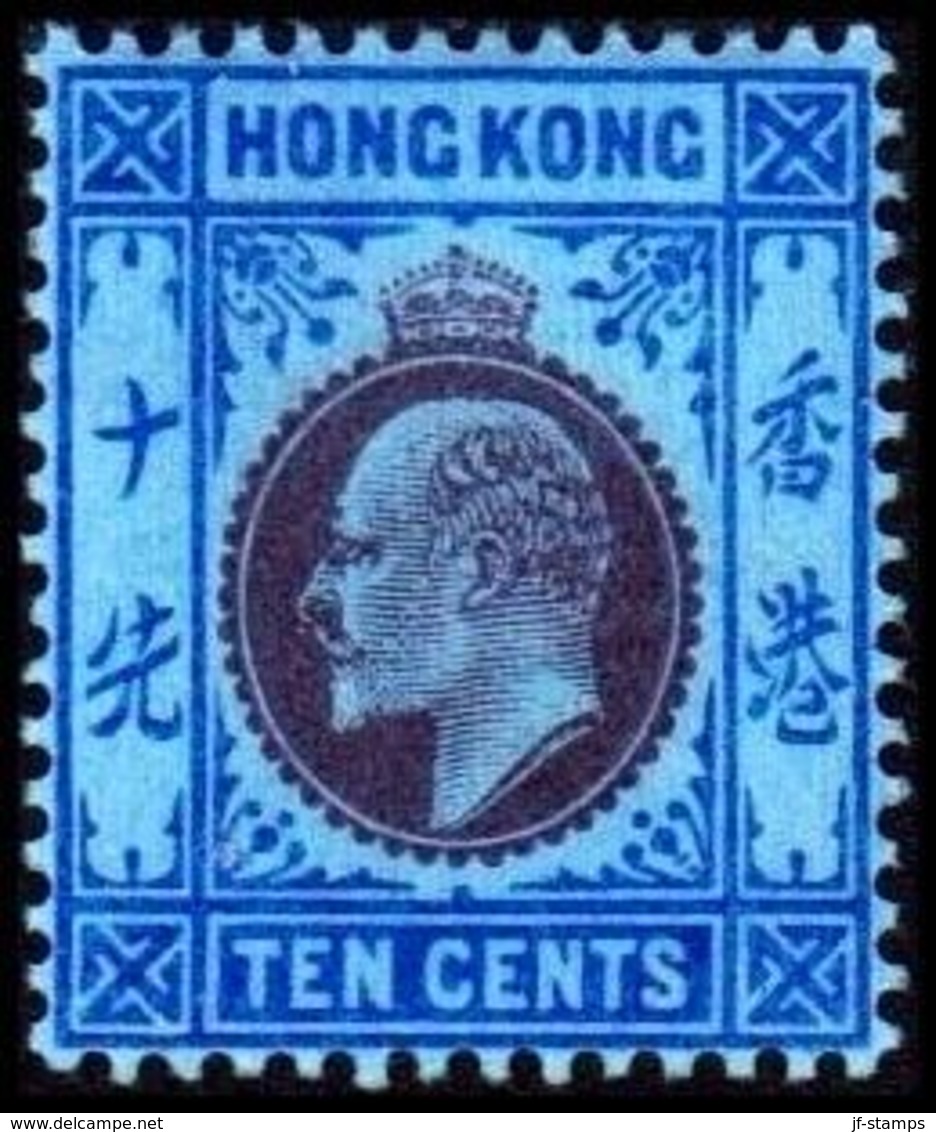 1904-1907. HONG KONG. Edward VII TEN CENTS. Hinged. (Michel 81) - JF364488 - Nuovi