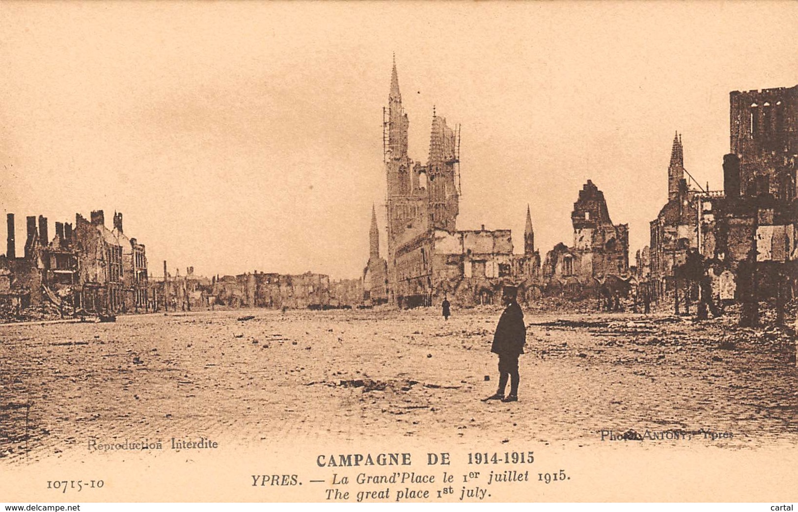 YPRES - La Grand'Place Le 1er Juillet 1915 - Campagne De 1914-1915 - Ieper