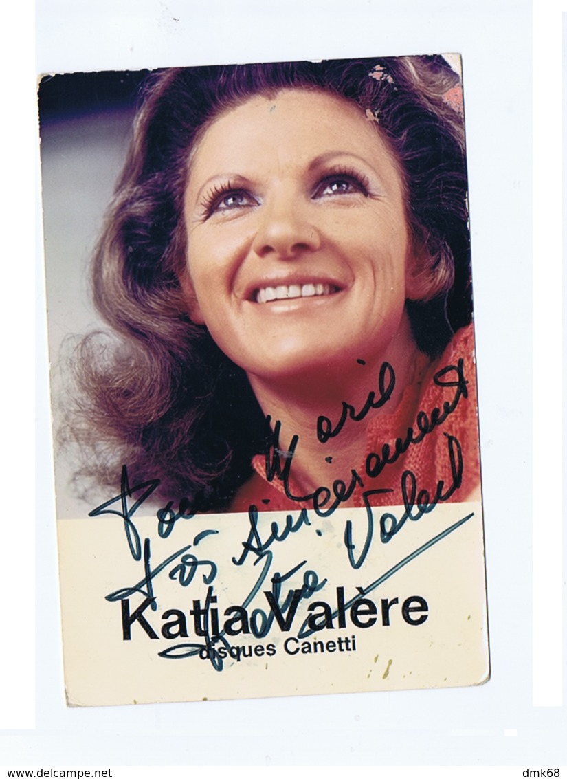 KATIA VALERE ( FRANCE )  AUTOGRAFO /  AUTOGRAPH POSTCARD - French Novelist - Other & Unclassified