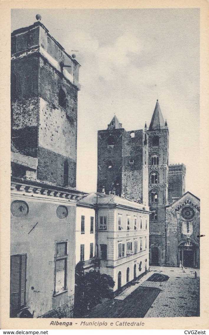 Albenga - Municipio E Cattedrale - Savona