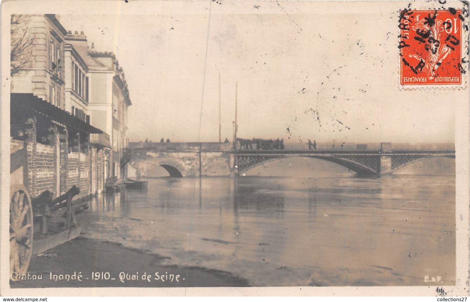 78-CHATOU- INONDATION 1910, QUAI DE SEINE - Chatou