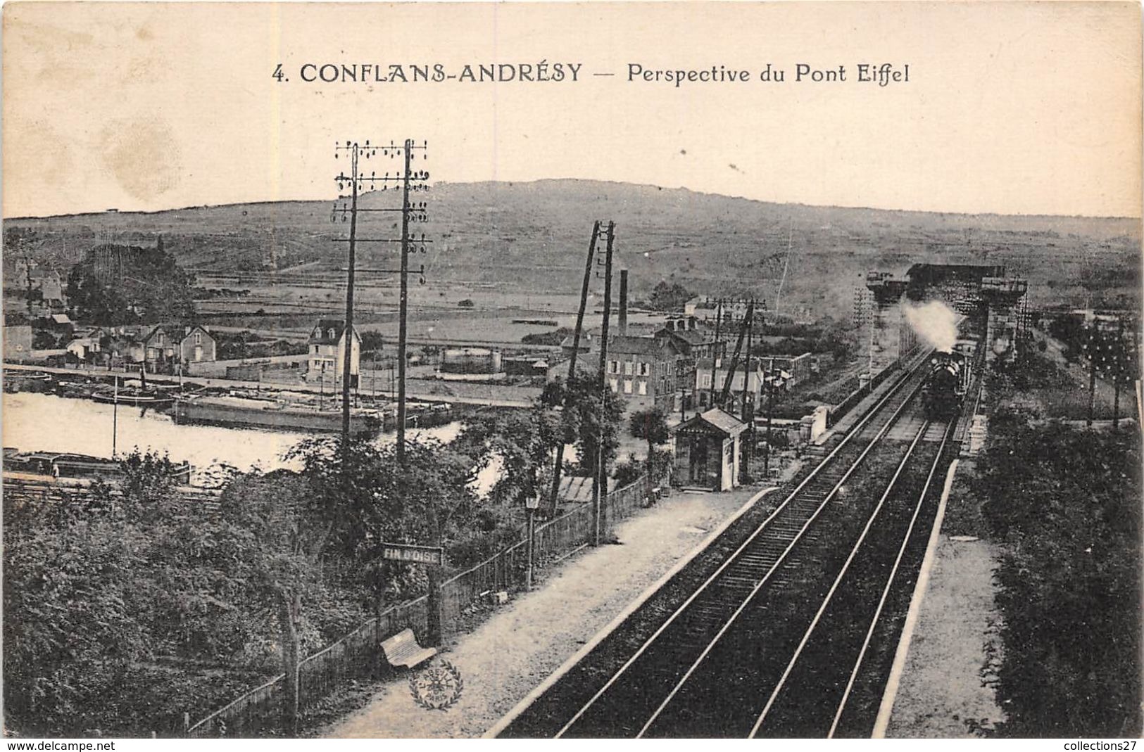 78-CONFLANS-ANDRESY- PERSPECTIVE DU PONT EIFFEL - Conflans Saint Honorine