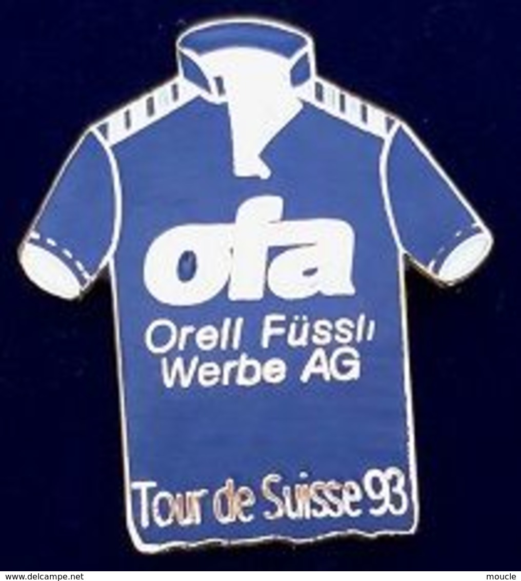 VELO - CYCLISME - BIKE - CYCLISTE - MAILLOT BLEU TOUR DE SUISSE 93 - OFA - ORELL FÜSSLI WERBE SG - (26) - Cyclisme