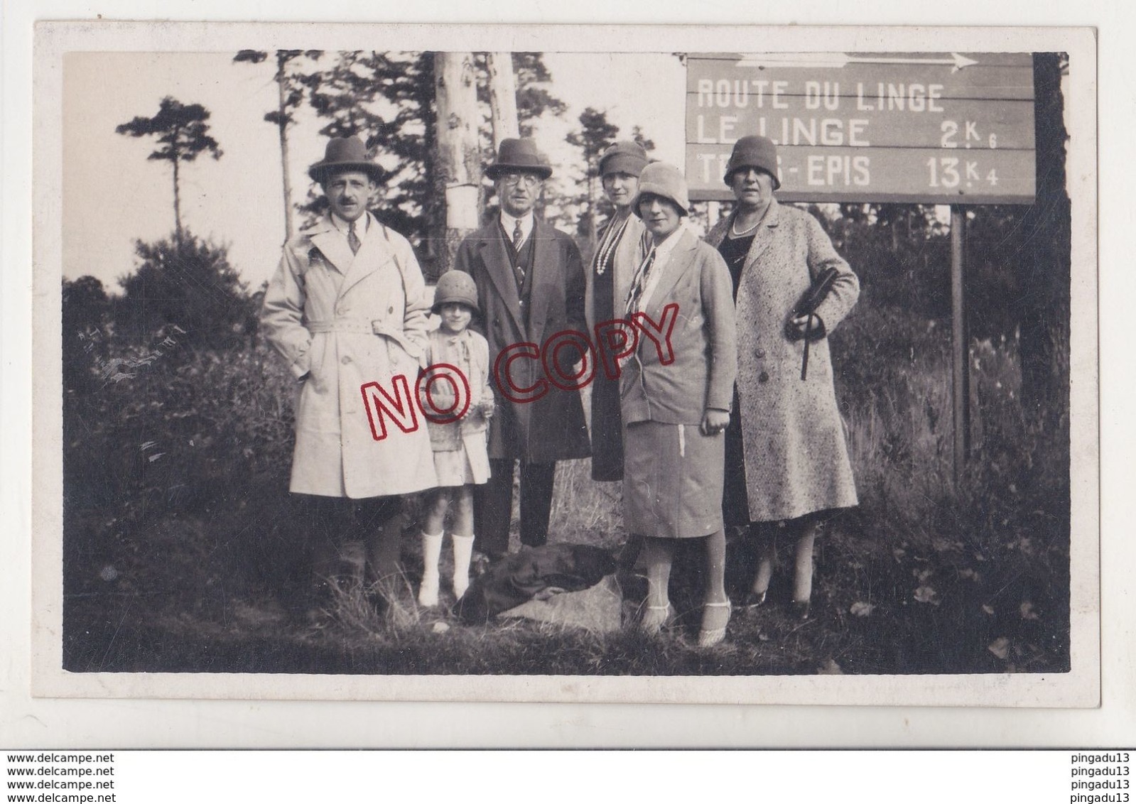 Au Plus Rapide Carte Photo Années 20-30 En Famille Sur La Route Du Linge Non Circulé Excellent état - Weltkrieg 1914-18