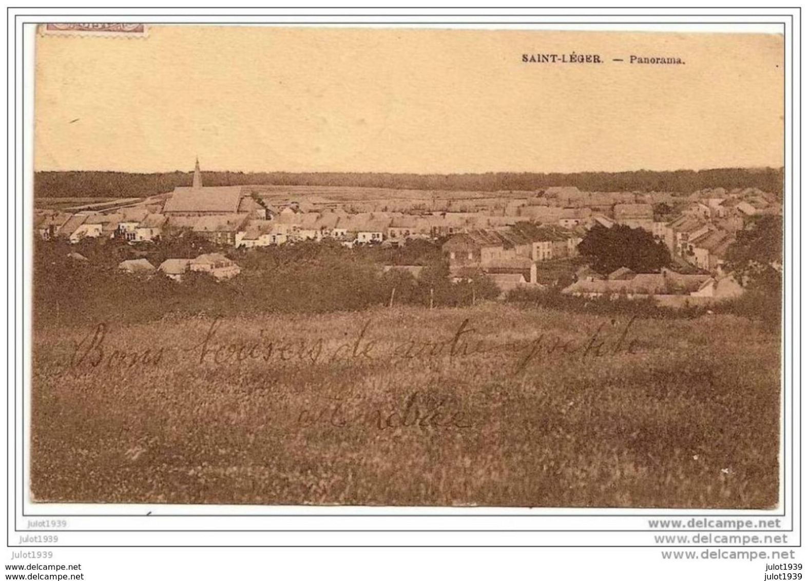 SAINT - LEGER ..-- Panorama . Vers HERSERANGE ( Mr Mme Octave JACQUEMIN ) . Voir Verso . - Saint-Leger