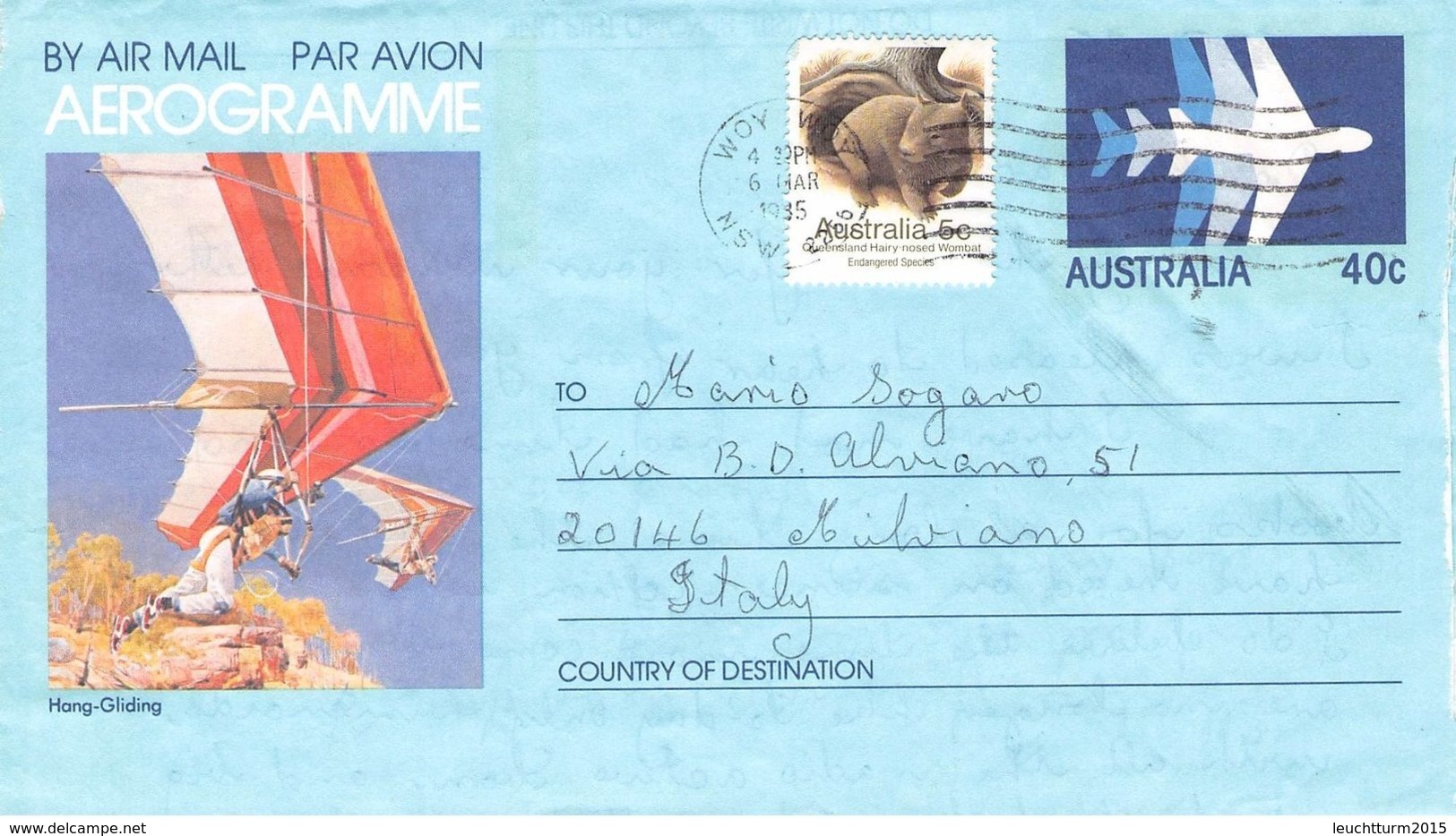 AUSTRALIA - AEROGRAMME 1985 - ITALY /ak996 - Aérogrammes