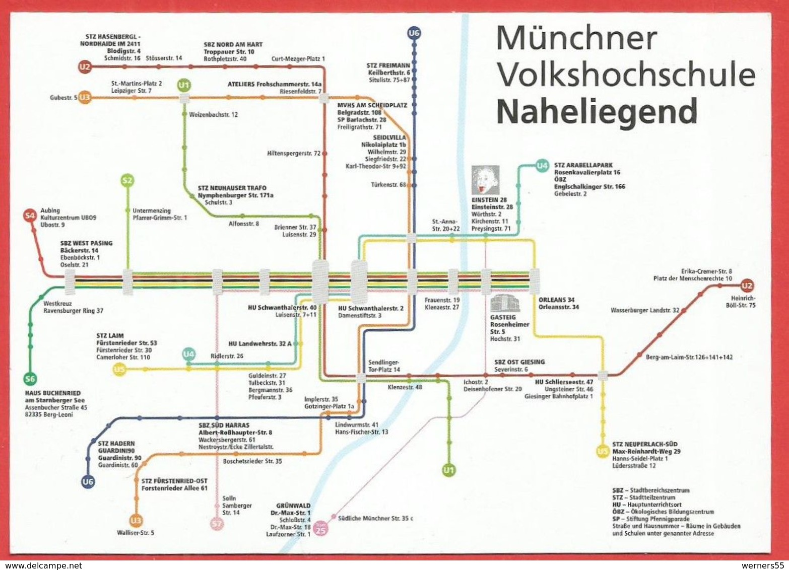 Münchner Volkshochschule, Naheliegend, Plan Des Verkehrsnetzzes - Muenchen