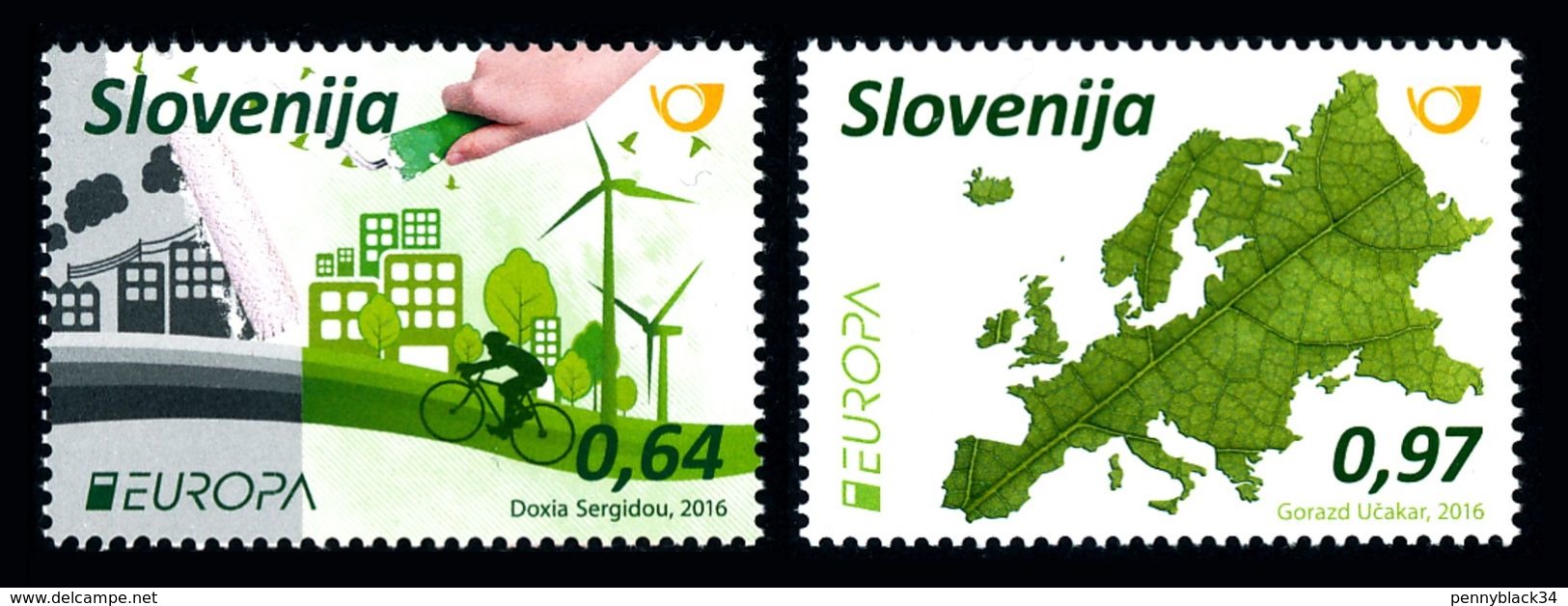 Slovenie Slovenia Europa 2016 ** Think Green  Velo Bicycle - 2016