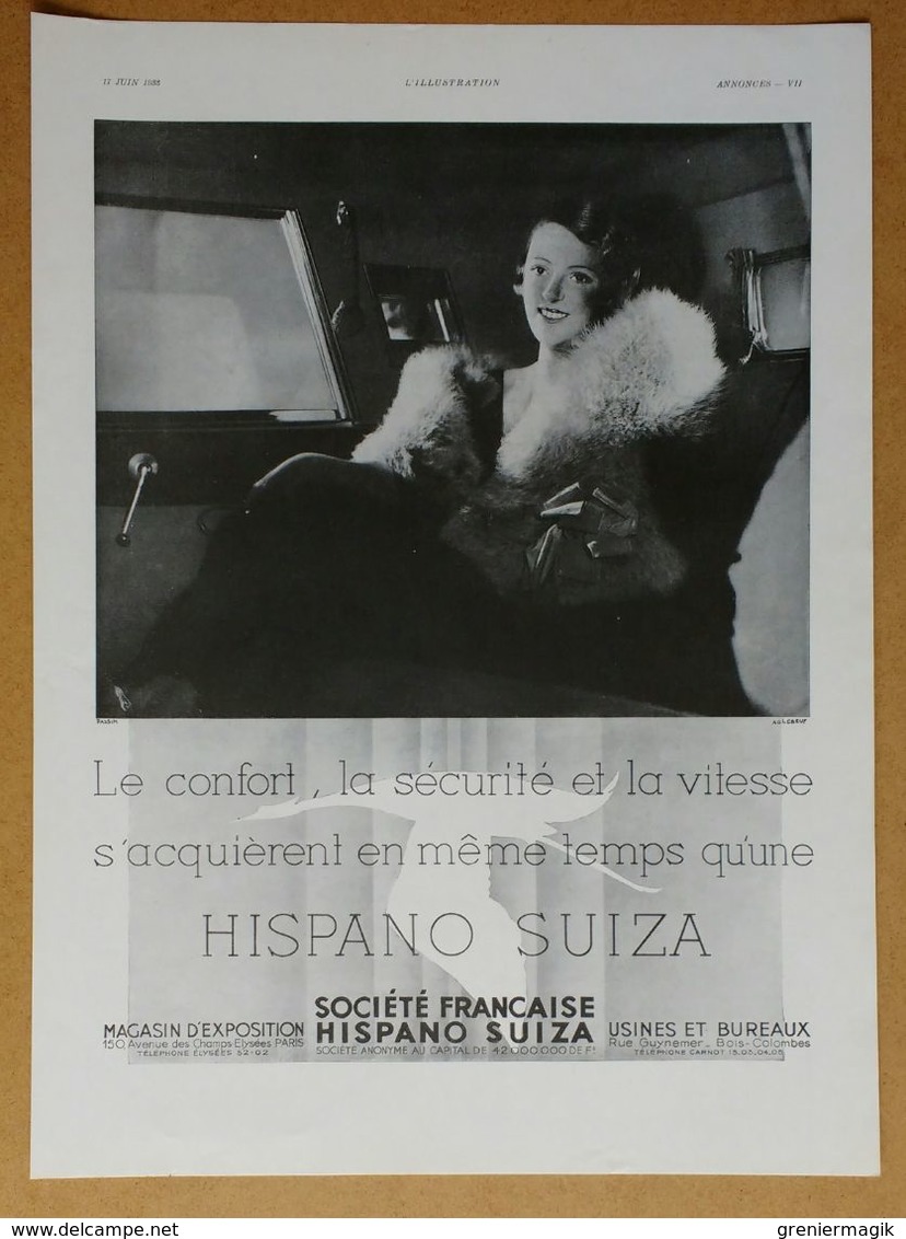 1933 Hispano Suiza (Automobiles, Bois Colombes) - Yacco Record Du Monde "Petite Rosalie" Citroën 8 CV... - Publicité - Publicités