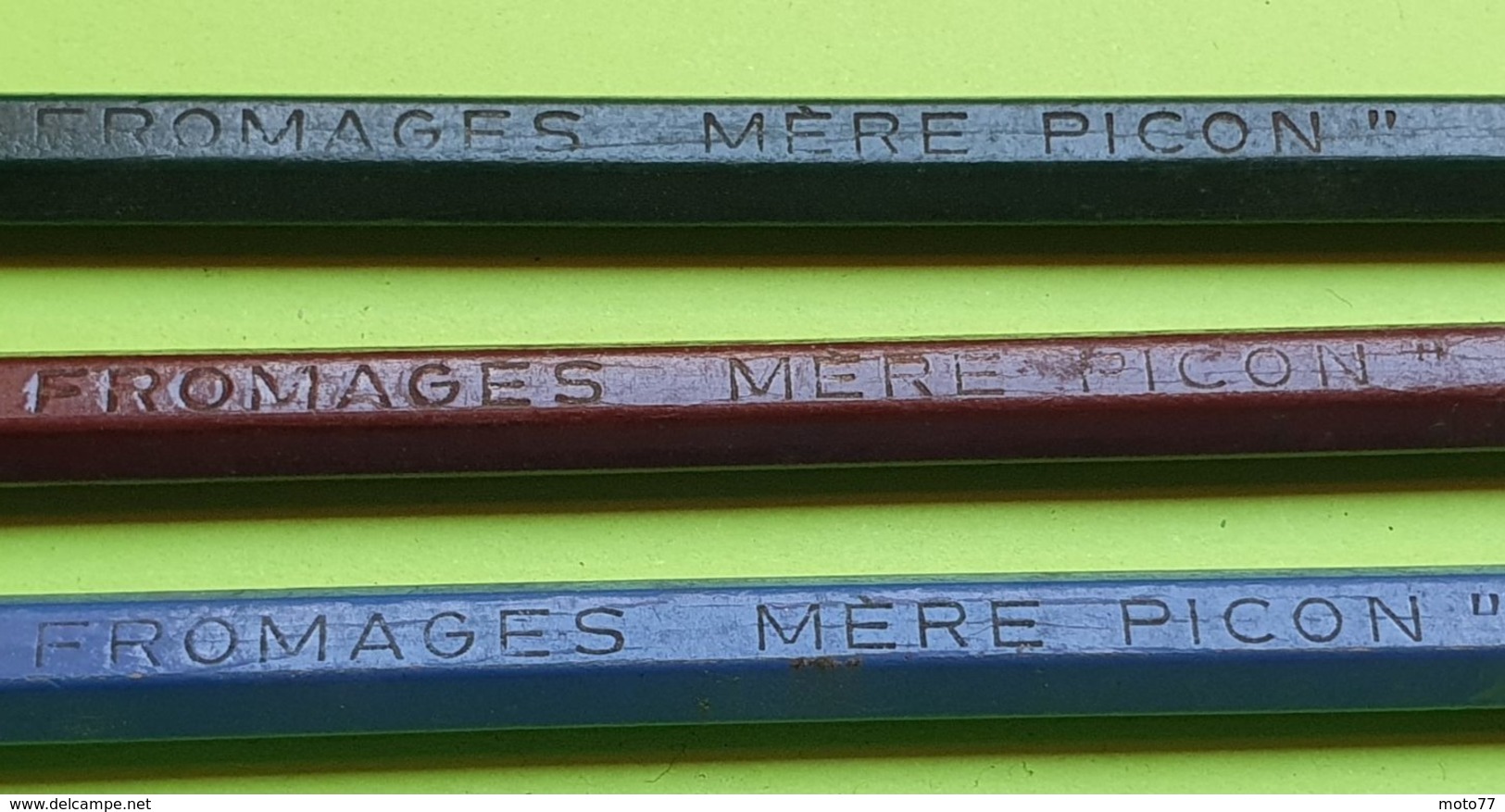 Lot Ancien De CRAYONS MINES - Fromages MÈRE PICON , Bonbons PIE QUI CHANTE , Machine BULL -Etat D'usage-Années Vers 1960 - Schrijfgerief