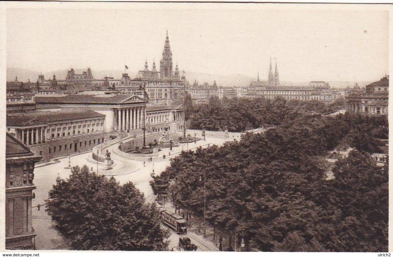 AK Wien - Franzensring Mit Parlament, Rathaus, Universität Und Burgtheater - Ca. 1920  (51190) - Ringstrasse