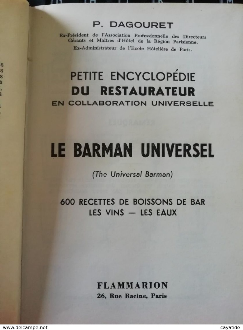 Le Barman Universel - Autres & Non Classés