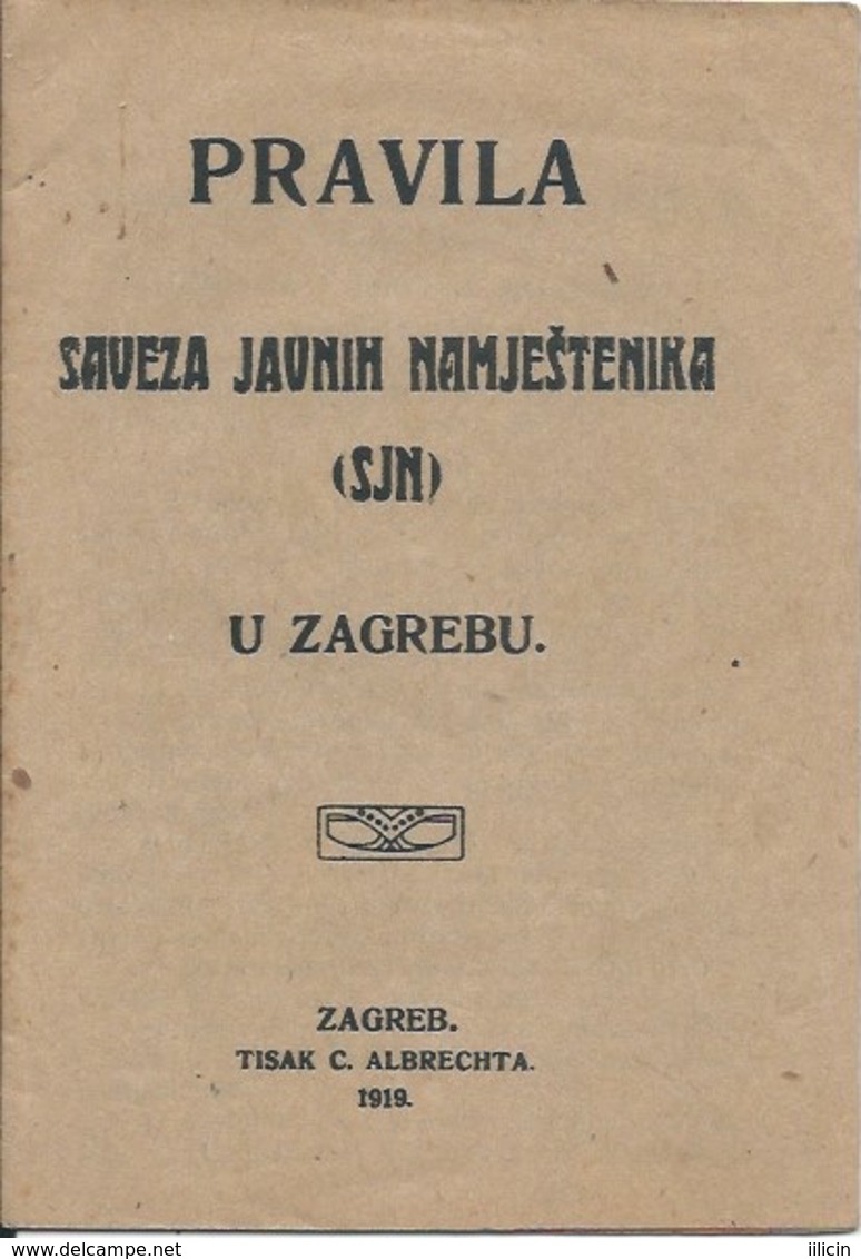 Document DO000212 - Policy Savez Javnih Namjestenika Zagreb Croatia Yugoslavia 1919 - Documenti Storici