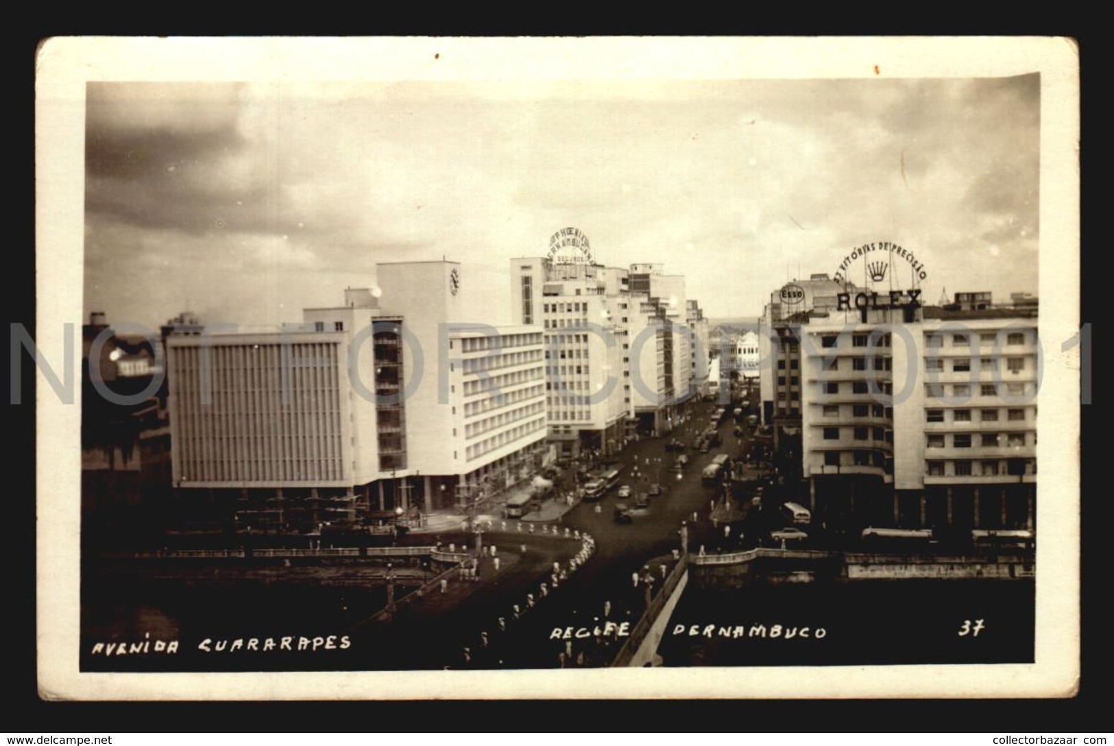 Brazil Pernambuco Guararapes Cartao Postal Recife Rolex Ad  Real Photo RPPC Ca1930 Vintage Original Postcard (w6-155) - Recife