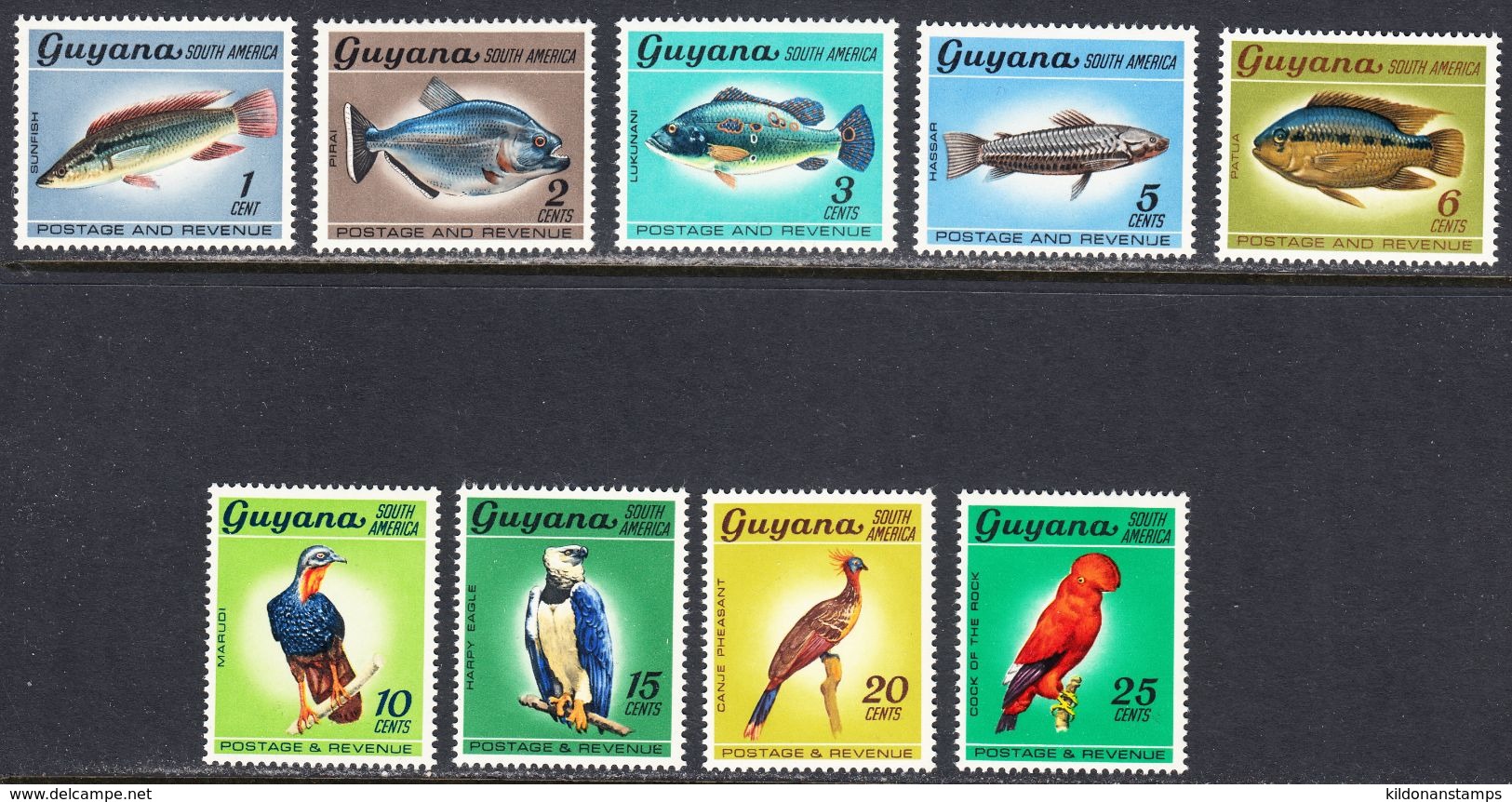 Guyana 1968 Mint No Hinge, Sc# ,SG 448-456 - Guyane (1966-...)