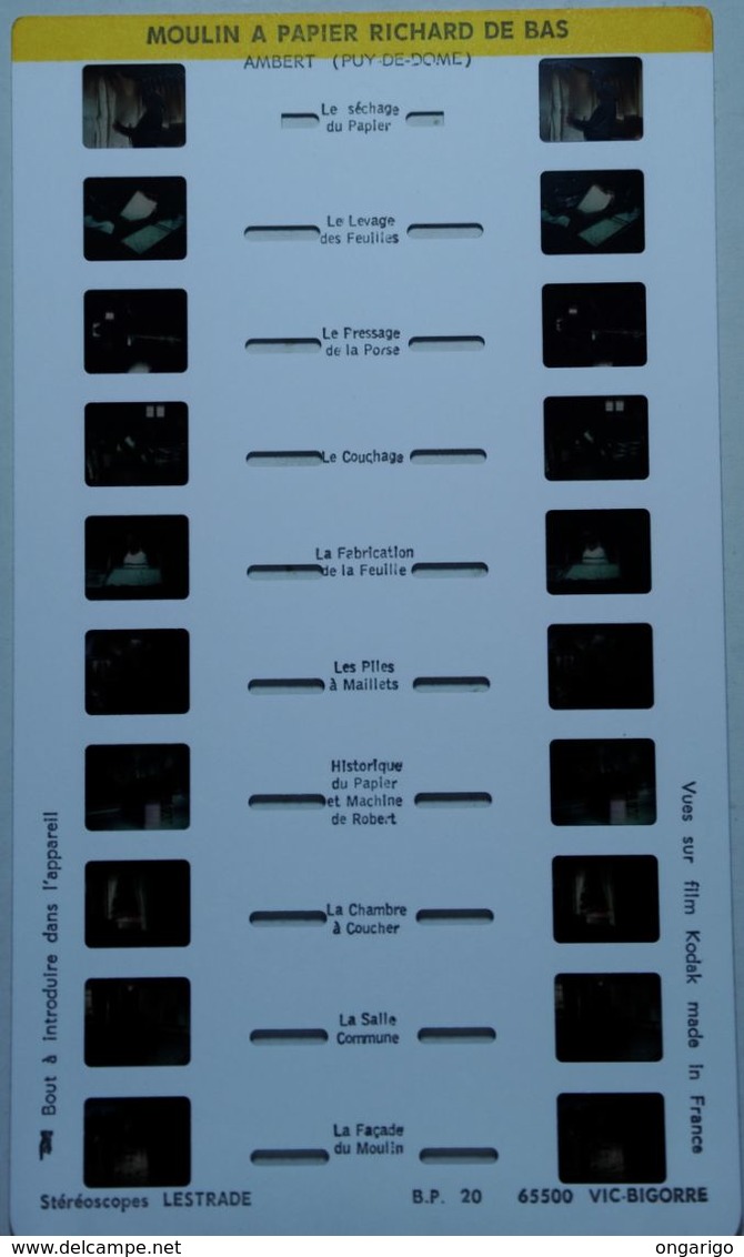 LESTRADE :  MOULIN A PAPIER RICHARD DE BAS - Stereoskope - Stereobetrachter