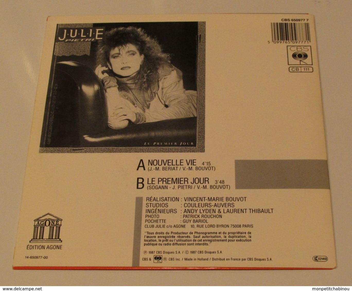 45T JULIE PIETRI : Nouvelle Vie - Other - French Music