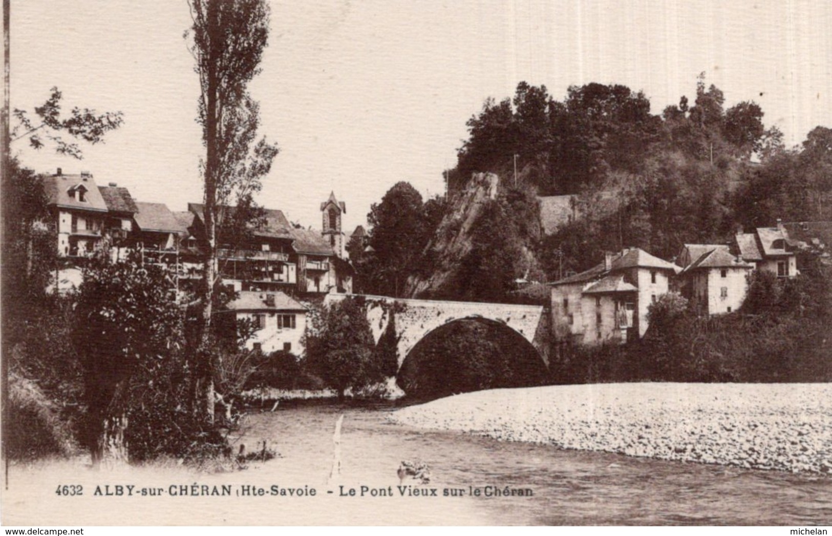 CPA  74   ALBY-SUR-CHERAN---LE PONT VIEUX SUR-LE-CHERAN - Alby-sur-Cheran