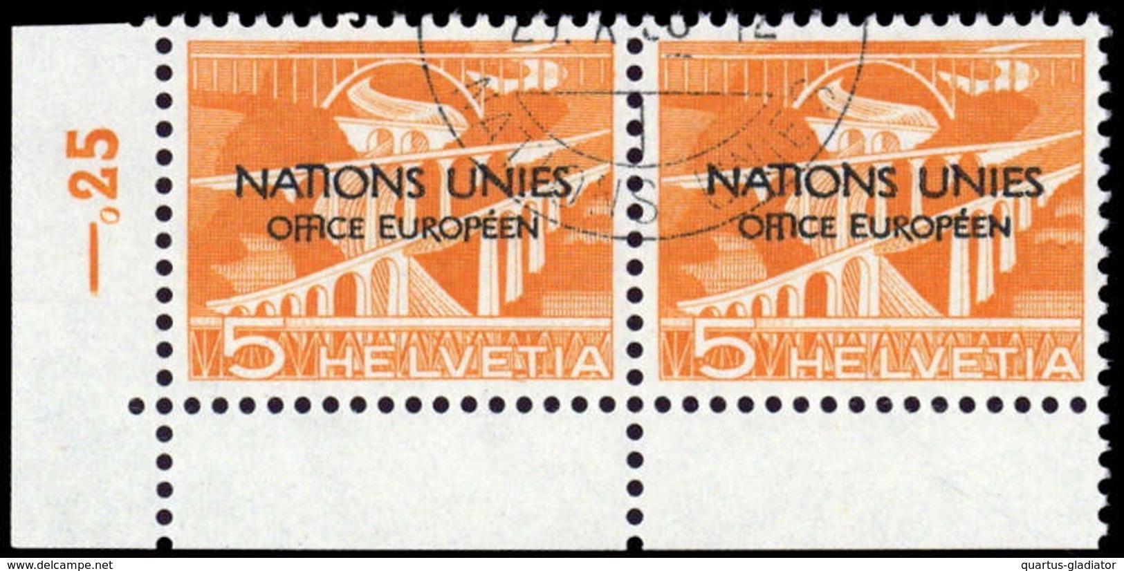 1950, Schweiz Europäisches Amt Der Vereinten Nationen ONU, 1 PF ... - Dienstmarken