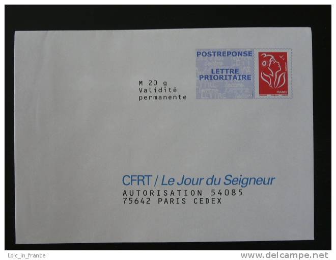 PAP Réponse Marianne De Lamouche CFRT - Verso 07P648 - N° Intérieur LC D/16 E 1107 - Prêts-à-poster: Réponse /Lamouche