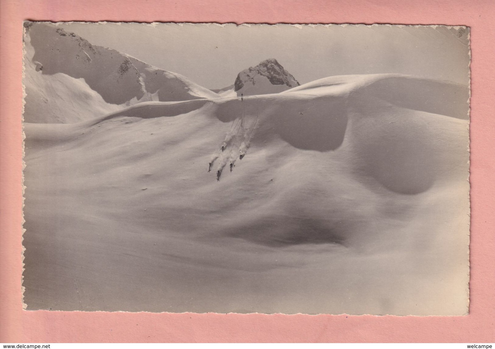 OLD PHOTO POSTCARD -  SWITZERLAND - SCHWEIZ - WINTERSPORT - SKI - ADELBODEN -  ED. KLOPFENSTEIN NR. 3446 - Adelboden