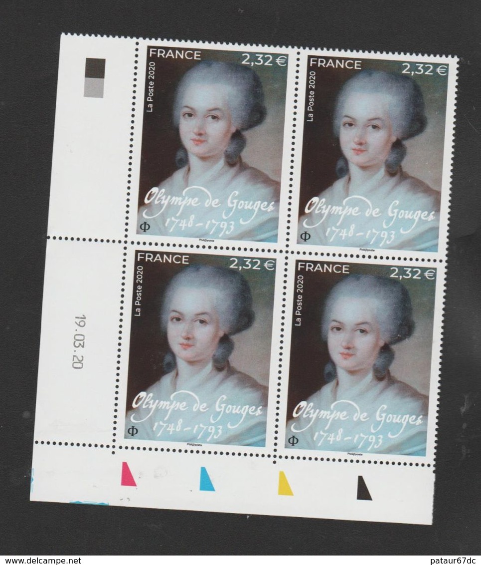 FRANCE / 2020 / Y&T N° 5408 ** : Olympe De Gouges X 4 - Coin Daté 2020 03 19 - 2010-2019