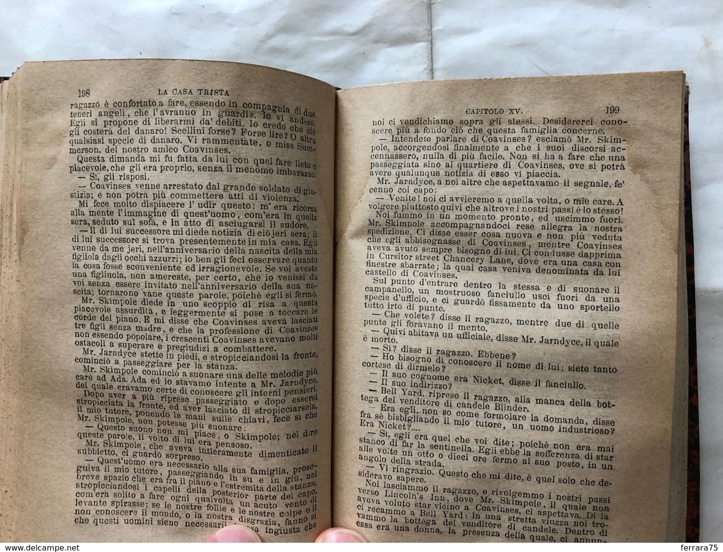 CARLO DICKENS BIBLIOTECA UNIVERSALE RACCONTI 1875 LA CASA TRISTA IL PRANZO DI NA - Libri Antichi