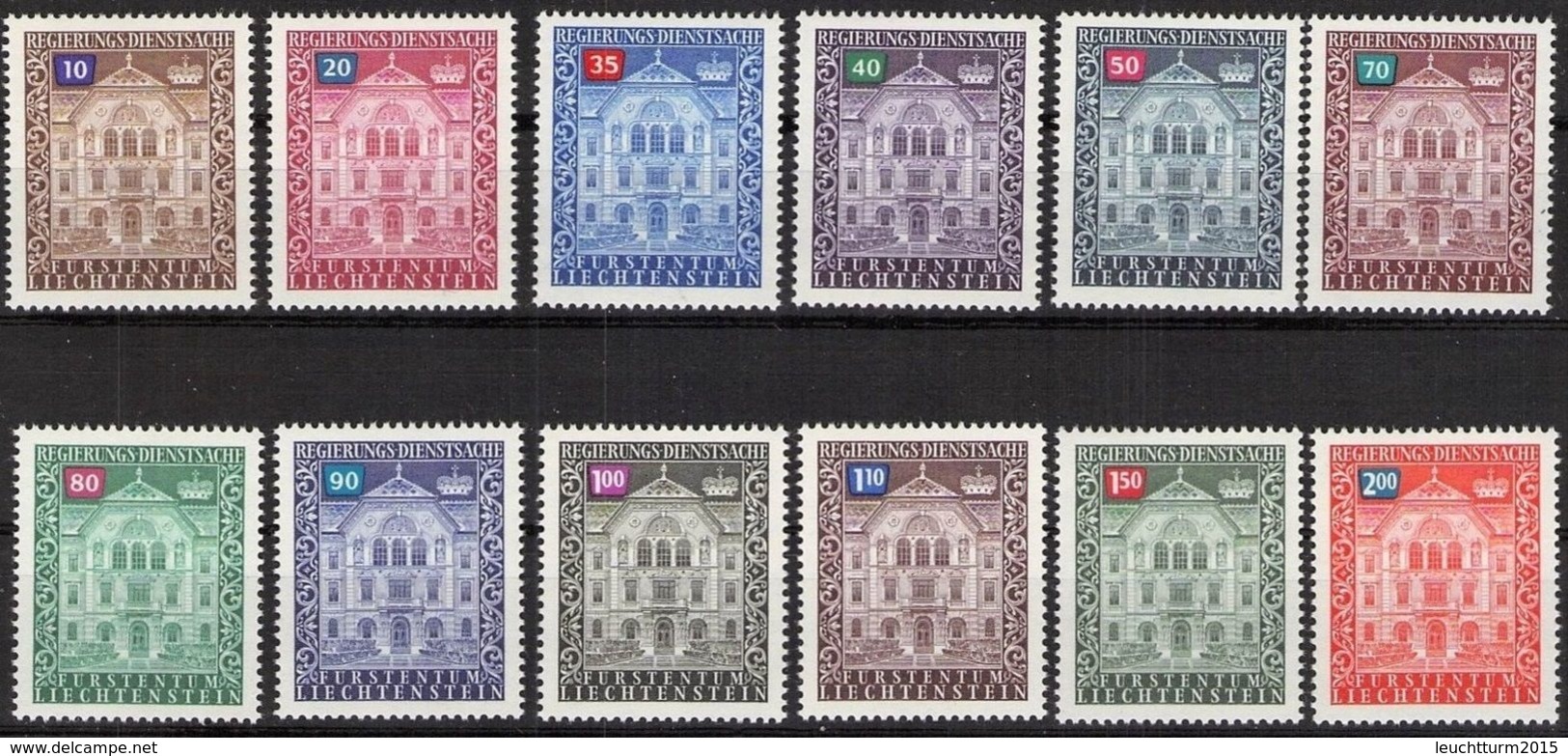 LIECHTENSTEIN - DIENSTPOST SATZ 1976 ** / MNH //B7 - Service