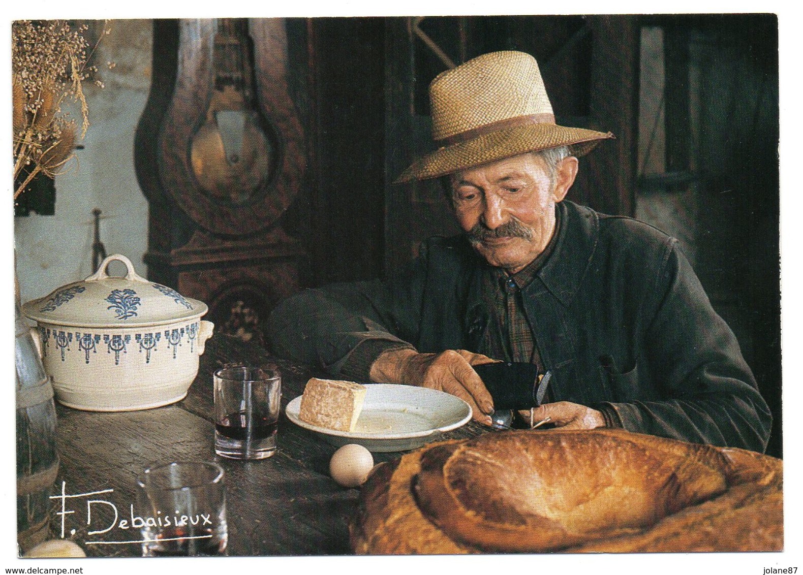 CPM       DEBAISIEUX   -       PAYSAN   -   LA TABLE EST FAITE POUR L HOMME ET LE PAIN - Campesinos