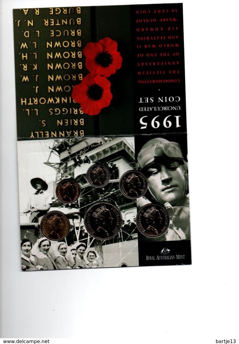 AUSTRALIE 1995 UNCIRCULATED COIN SET 15th ANN END WORLD WAR II - Non Classificati