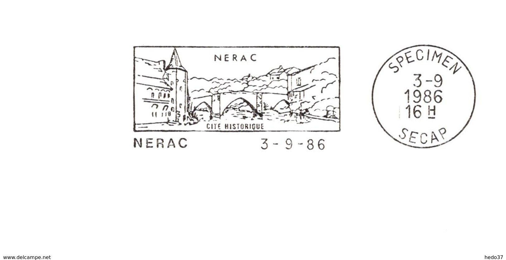 Département Du Lot Et Garonne - Nerac - Flamme Secap SPECIMEN - Sellados Mecánicos (Publicitario)