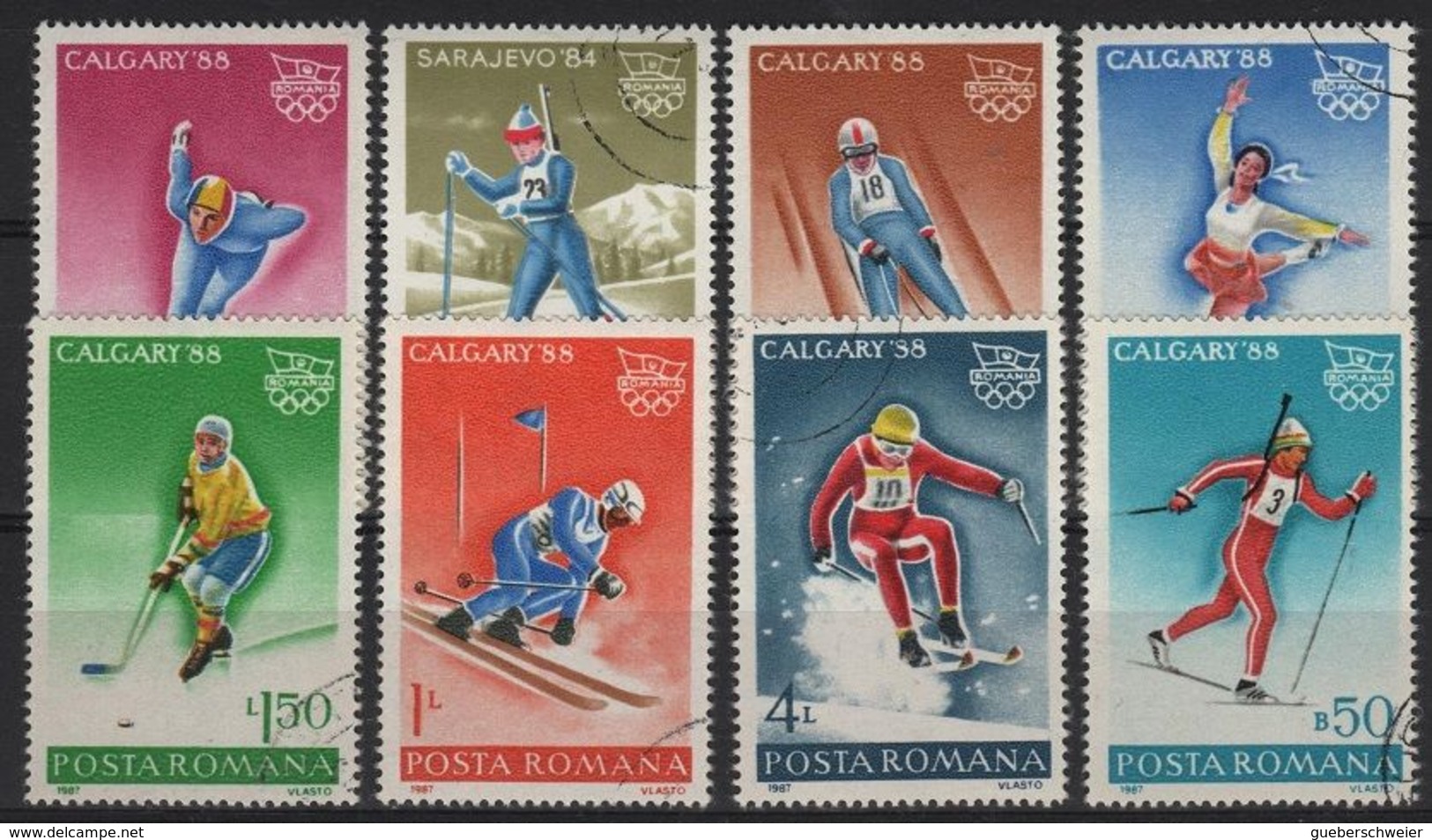 JO88-H1 - ROUMANIE N° 3782/89 Neufs** Jeux Olympiques D'hiver 1988 - Nuovi