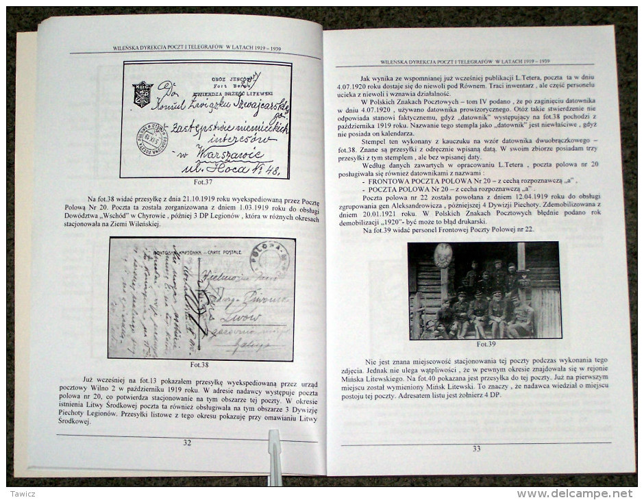 POLAND. Wilno Vilnius Directorate Of Post And Telegraph 1919-1939. History Of Post In Belarus, Lithuania. 2011. - Otros & Sin Clasificación