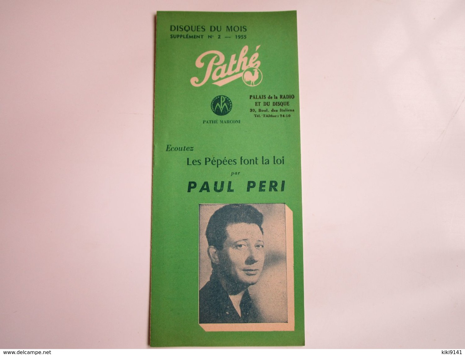 Paul PERI - Disques PATHE - Supplément N°2 Saison1955 - Disques Du Mois (8 Pages) - Altri & Non Classificati