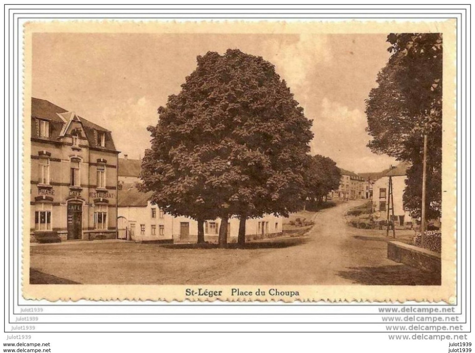 SAINT - LEGER ..-- Place Du Choupa . 1934 Vers HERSERANGE ( Mr Mme Octave JACQUEMIN ) . Voir Verso . - Saint-Leger