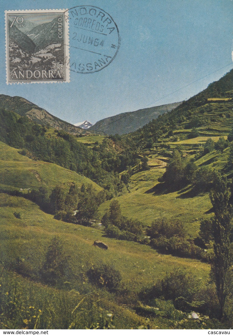 Carte  Maximum  ANDORRE   Prairies  D' AYNOS   1964 - Other & Unclassified