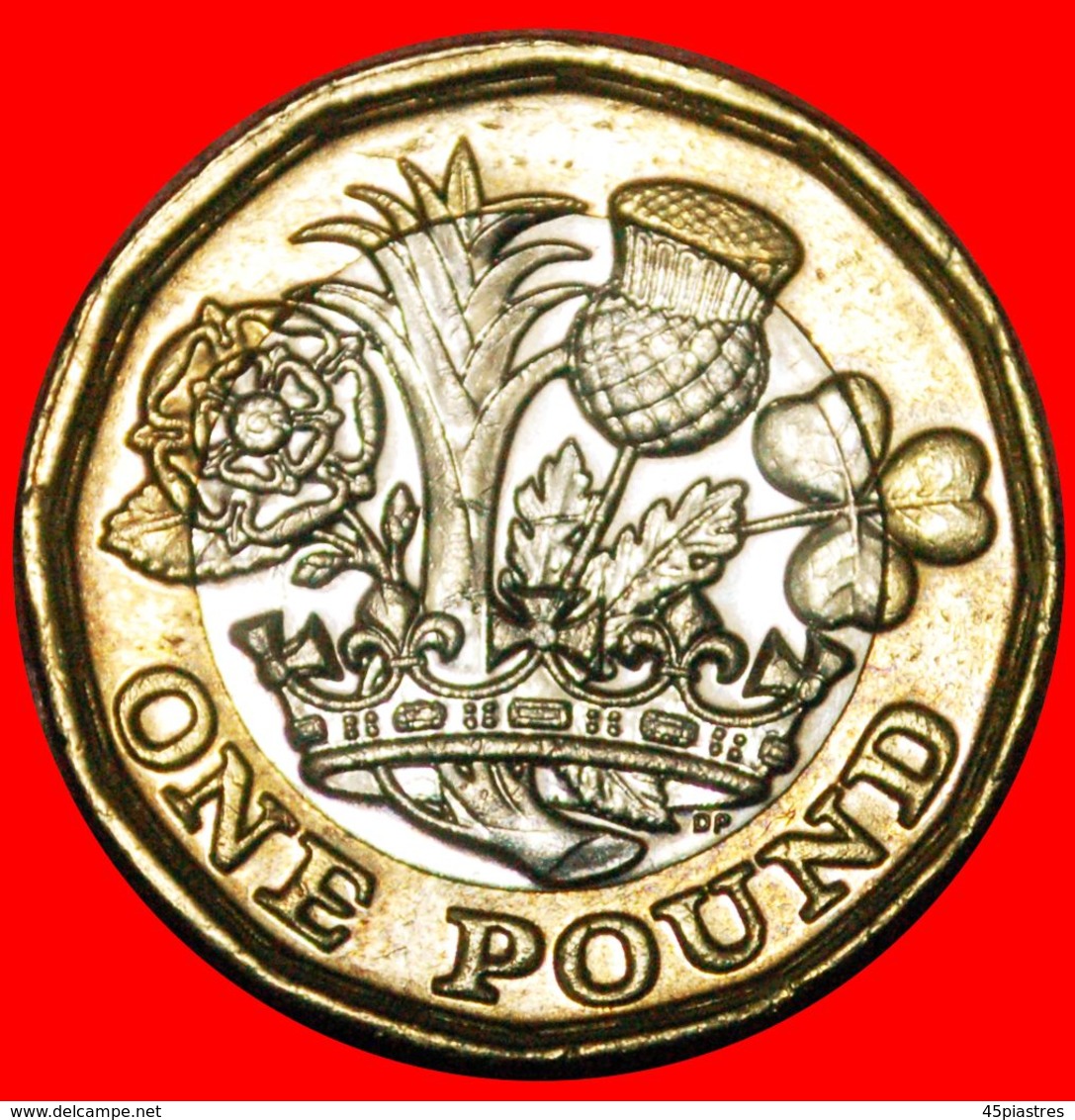 · BI-METALLIC: GREAT BRITAIN ★ 1 POUND 2017 MINT LUSTER! LOW START ★ NO RESERVE! - 1 Pound