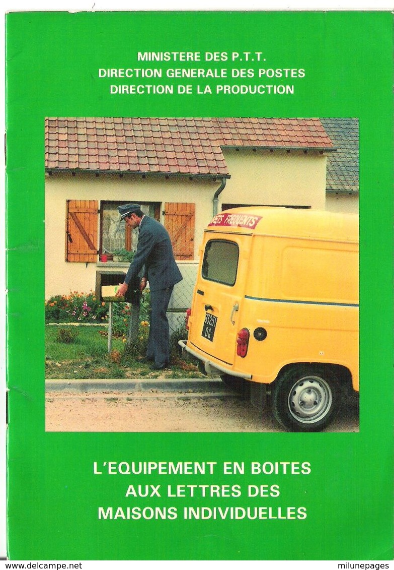Les Boites Aux Lettres La Poste PTT Rôle Du Préposé Facteur En Service Renault 4L Fourgonnette Jaune P.T.T. - Auto
