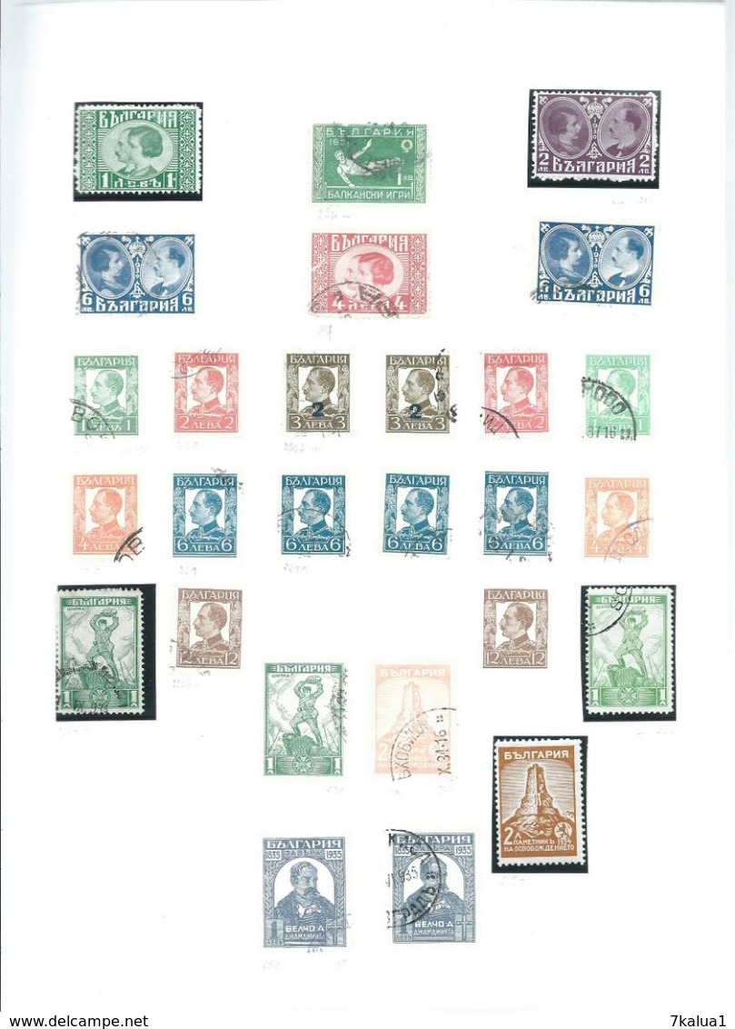 BULGARIE : Collection sur 80 feuilles, période 1882 - 1963.