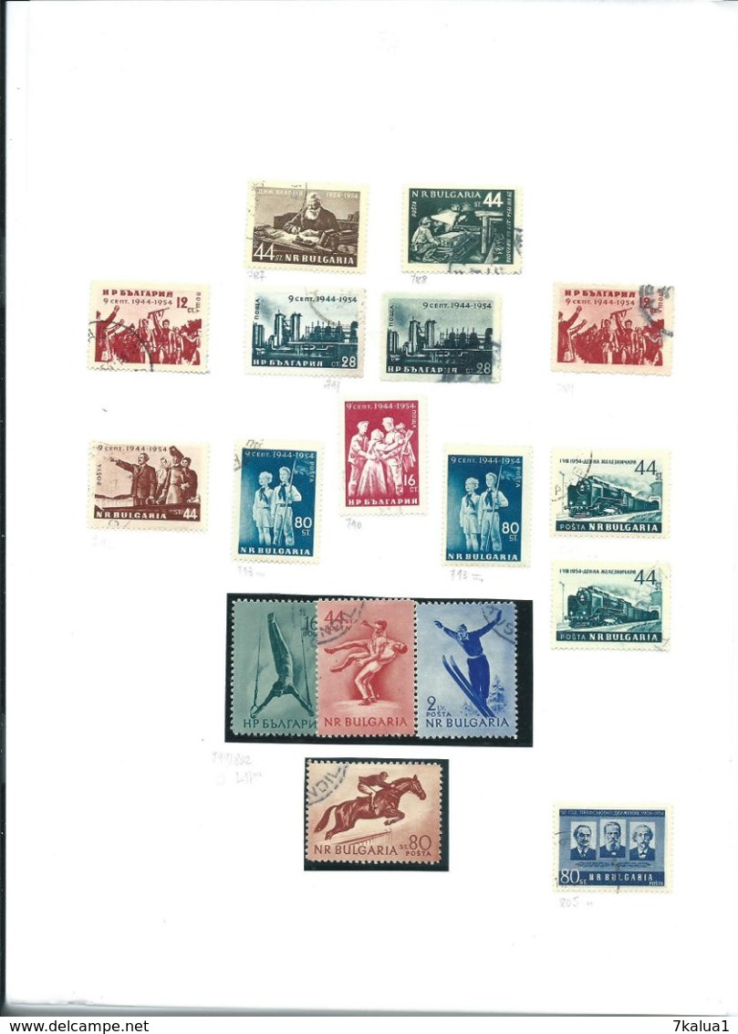 BULGARIE : Collection sur 80 feuilles, période 1882 - 1963.