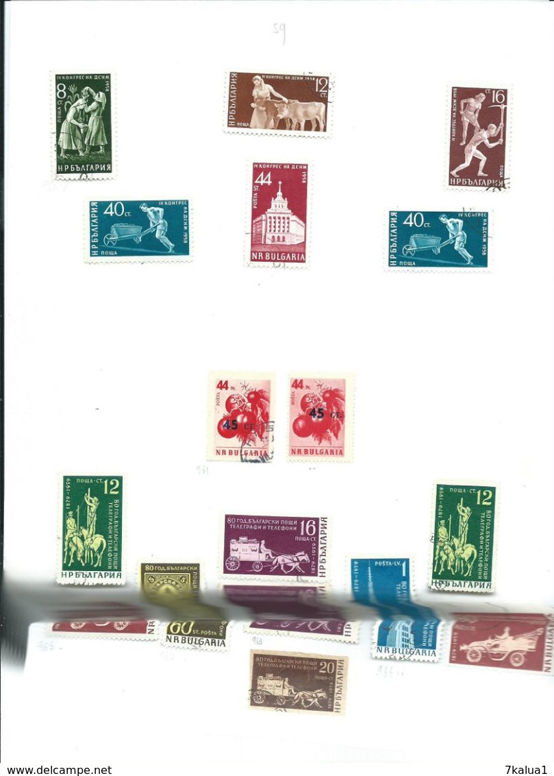 BULGARIE : Collection sur 80 feuilles, période 1882 - 1963.