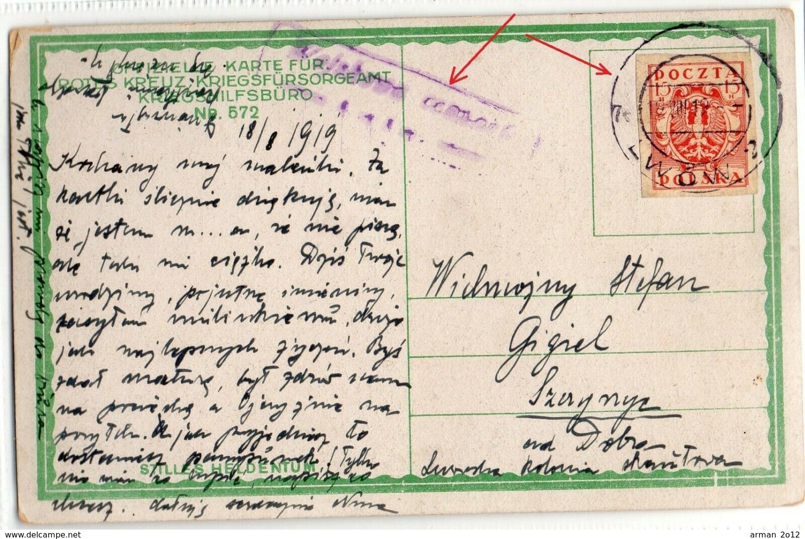 Poland Ukraine Lwow Censor 1919 - Covers & Documents