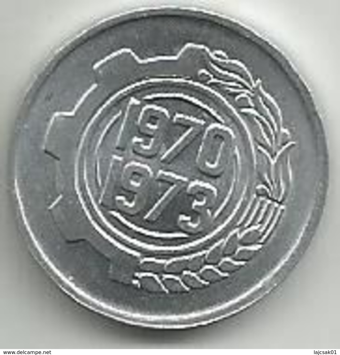 Algeria 5 Centimes 1970. KM#101 FAO - Argelia