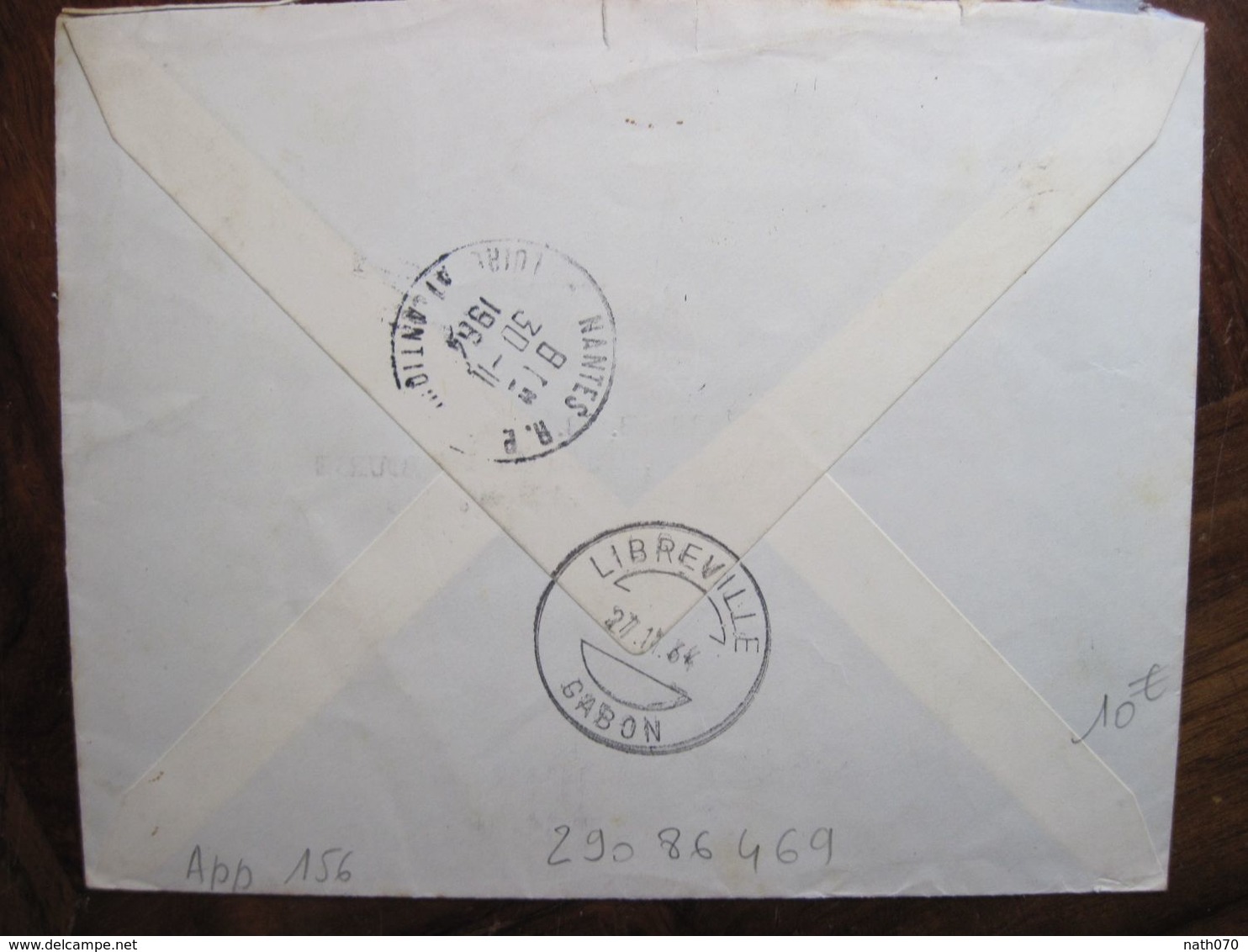 GABON 1964 KANGO Recommandé Reco AEF Par Avion Air Mail Lettre Enveloppe Cover Colonie Airmail - Gabón (1960-...)