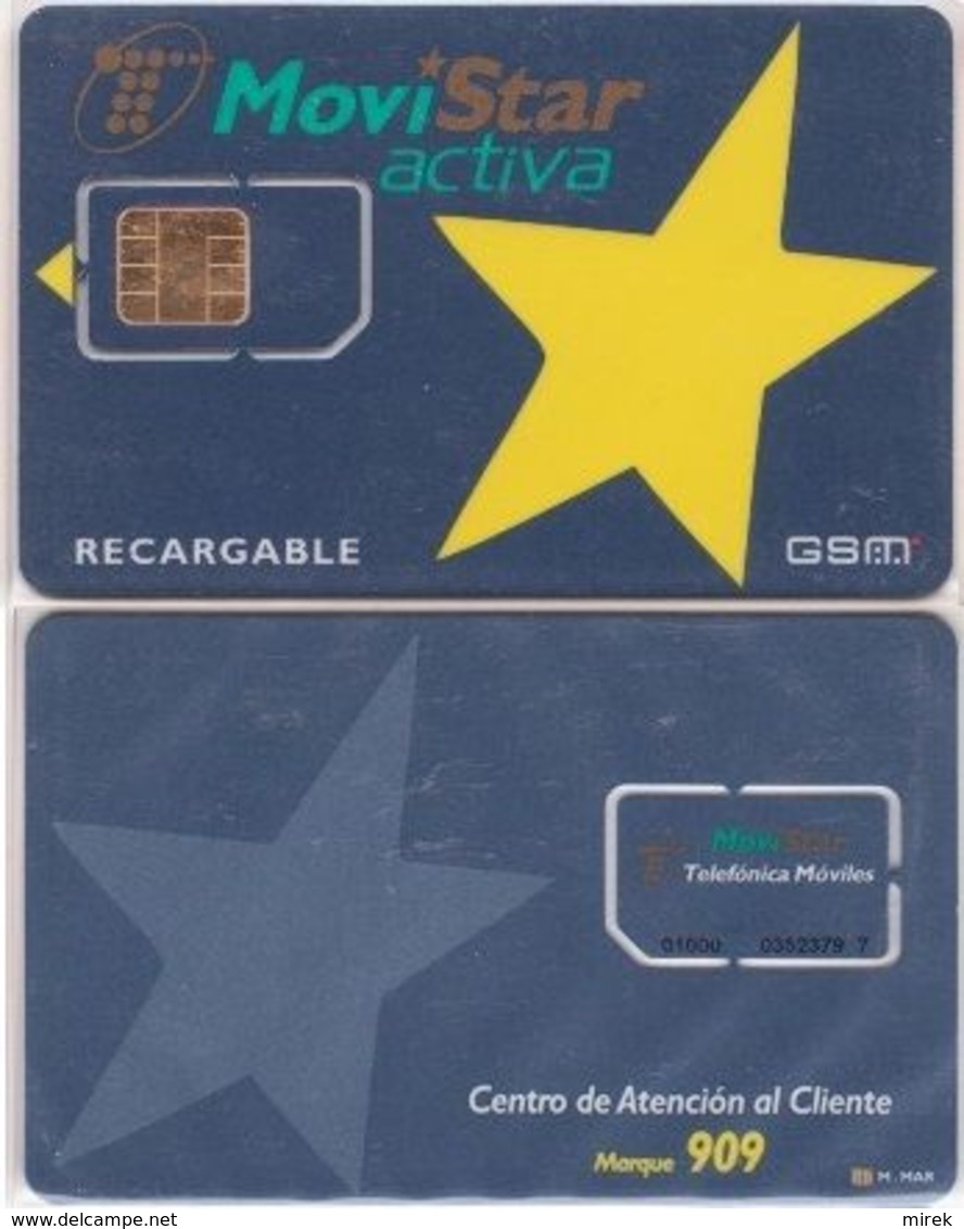 22/ Spain; Telefonica, Unbroken Old GSM SIM Card - Telefonica
