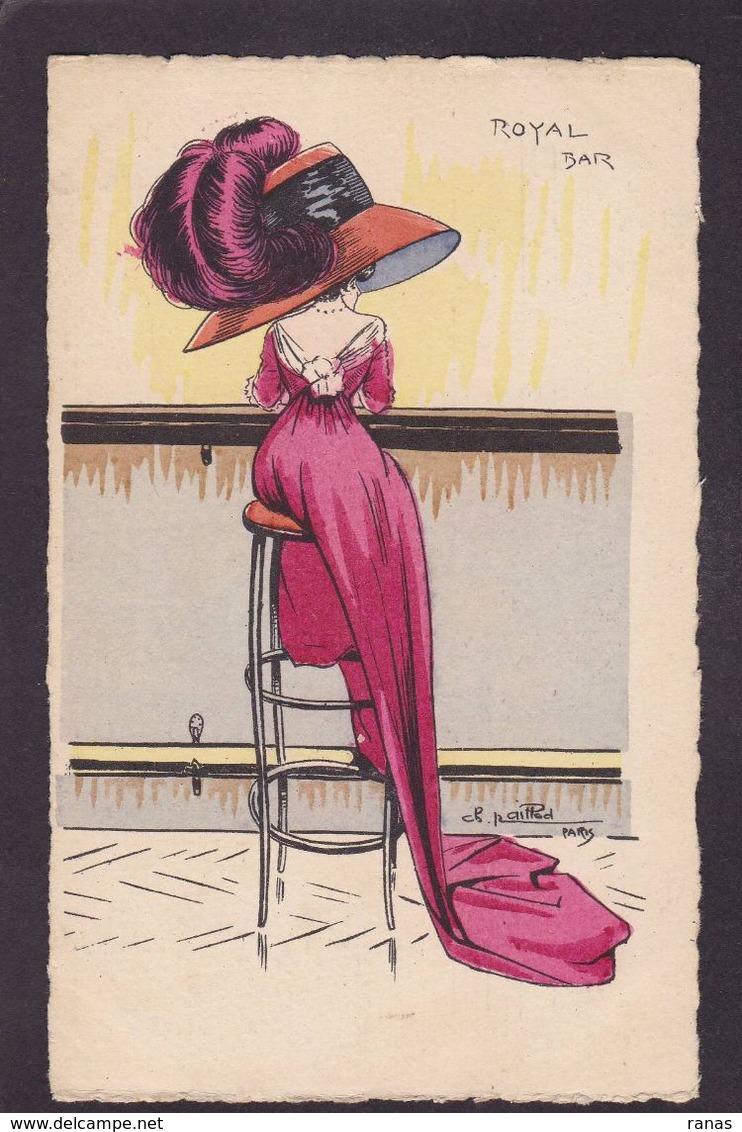 CPA Naillod Charles Art Nouveau Femme Girl Woman érotisme éros Circulé Mode Chapeau - Naillod