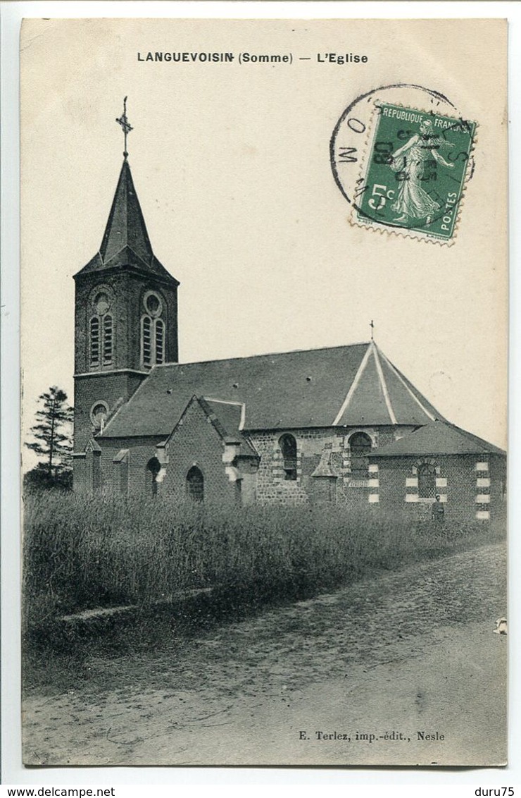 CPA 1909 * LANGUEVOISIN L'Église - Terlez Ediiteur - Otros & Sin Clasificación