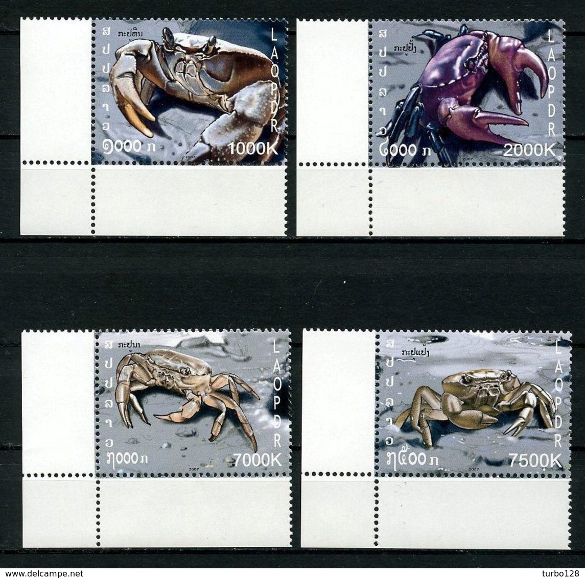 LAOS 2006 N° 1644/1647 ** Neufs MNH Superbes Faune Marine Crustacés Crabes Animaux - Laos