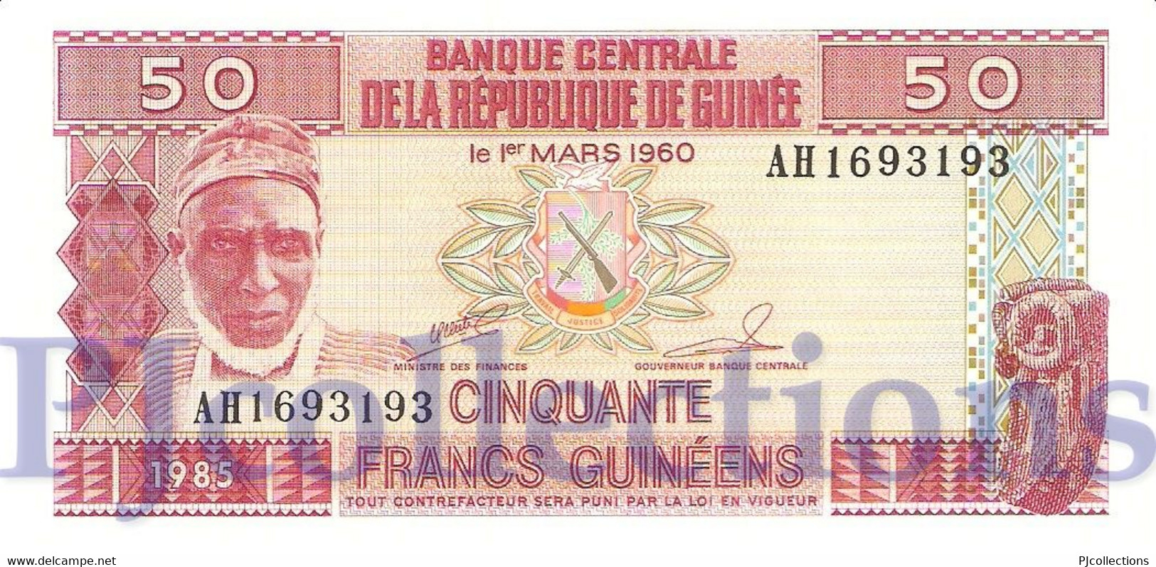GUINEA 50 FRANCS 1985 PICK 29a UNC - Guinea
