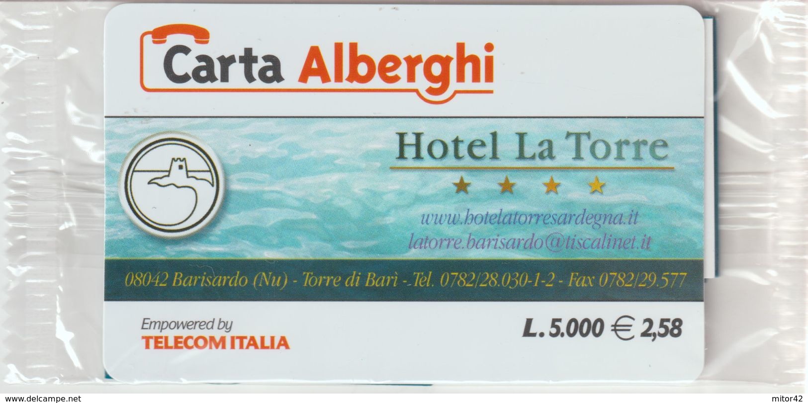 1-Carta Alberghi-Scheda Hotel La Torre-Barisardo(Nu)-Torre Di Bari-Nuova In Confezione Originale - Sonderzwecke